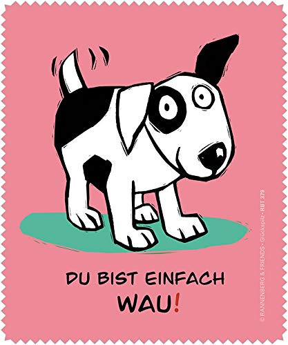 Rannenberg & Friends Brillenputztuch mit Hund - Du bist einfach wau!