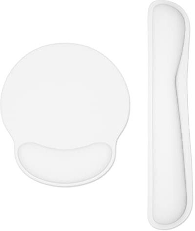 Dapesuom Reposamuñecas para teclado y mouse con soporte de muñeca, almohadilla ergonómica de espuma viscoelástica, base antideslizante para escribir fácilmente
