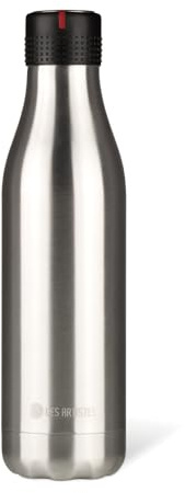 LES ARTISTES Paris A-2230 Bottle'Up, 750 ml, Bouteille isotherme, Gourde isotherme sans BPA, Réutilisable, Garde au chaud 12h et au froid 24h, Acier Inoxydable, Design Stainless Steel