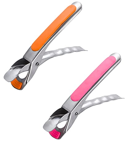 DOITOOL 2pcs Stainless Steel Bowl Gripper Non-Slip Heat Insulation Dish Gripper Anti-Scald Bowl Tong for Hot Plates Kitchen Gadget for Easy Cooking