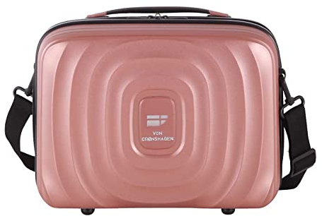 Von Cronshagen Kosmetikkoffer Mans Beauty Case | aus stabilem Polypropylen | großes Beautycase mit Aufsteckfunktion | passend zu Mogens Koffer | mit längenverstellbaren Schultergurt (Rose)