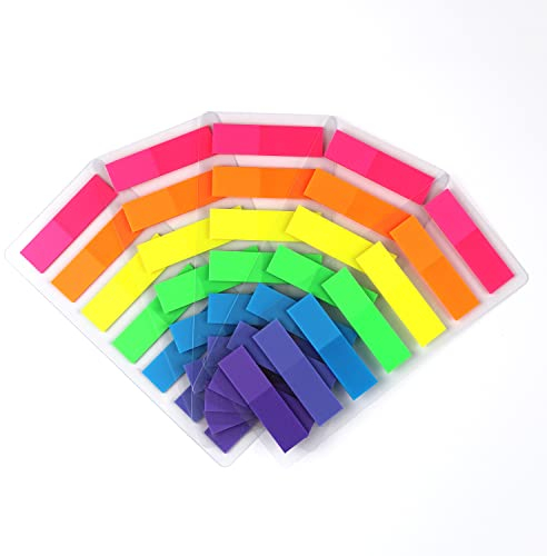 700 Stücke Haftstreifen Haftmarker Film Textstreifen Klebezettel Klebemarkierungen Kleine Fahnen Haftnotizen Tabs Beschreibbare Etiketten（7 Farben）