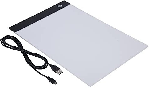 A4 Tracing Light Box LED Artcraft Light Box Tracer Slim Light Pad Tragbarer 3-helligkeitsverstellbarer Copy Board Tracing Light Table für Künstler, Zeichnen, Skizzieren, Animation(Stufenlos dimmbar)