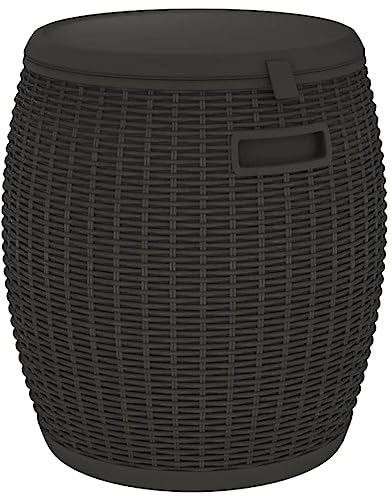 vidaXL Caja de almacenaje de jardín 4 en 1 Polipropileno Negro, Caja de almacenaje para Exterior, baúl de almacenaje, baúl para Cojines