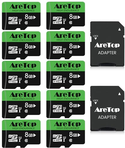 AreTop 8GB Micro SD Karte 10er Pack, U1 80MB/s für Kamera