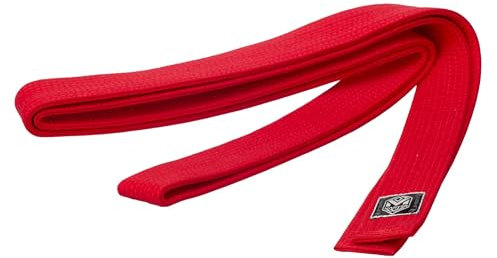 Ju-Sports Großmeistergürtel - rot, Baumwolle I Kampfsport Gürtel Für Budo-Sportarten, Judo, Karate, Kickboxen UVM. I Martial Arts Gürtel ca. 5cm breit I 350 cm