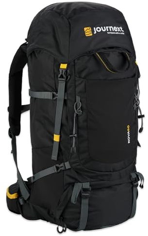 Journext Backpacker Rucksack NOVA 60+10L / Trekkingrucksack perfekt fürs Reisen/Rucksack Backpacking/Frontloader und Toploader/Backpacking Rucksack Damen und Herren/Reiserucksack 70l