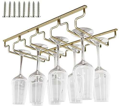 SAGIDAR Weingläsern Aufhänger Organizer, Schrank Weinglashalter Weinglas Abtropfgestell, 34.5cm-91cm Regal Weinglas Aufbewahrung, Breite 18/22.5/28cm, Platzsparend, Einfache Installation