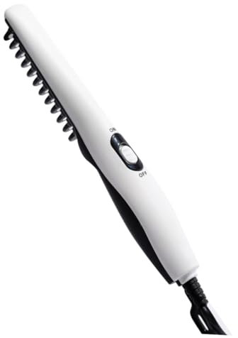 Beavorty 1pieza Peine Eléctrico Alisador De Barba y Cabello Cepillo Portátil De Peinado Alisador Rápido Con Temperatura Para Tipo De Barbas y Cabello Uso Personal o Profesional