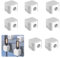 YALiya Clip per Cavi, 8 Pezzi Ferma Cavi Adesivi, Fermacavi Scrivania, Magnetico Fermacavo, Cable Organizer Adatto per di Alimentazione Dati Mouse Accessori(Bianco)
