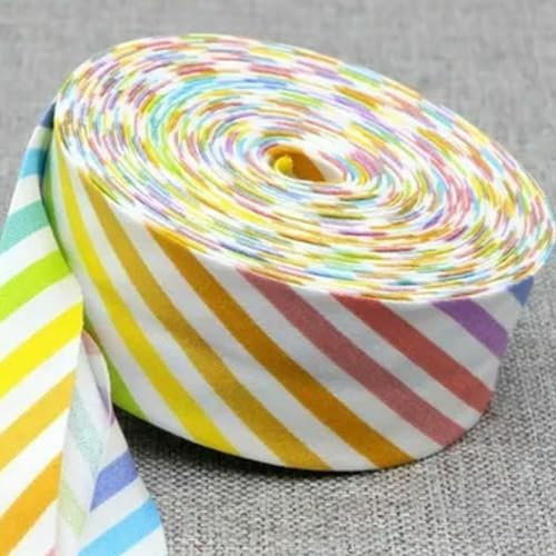 VICIYOO Schrägband aus Baumwolle, Größe 3 cm * 10 Meter, einfarbig, DIY-Nähmaterial, Schrägband