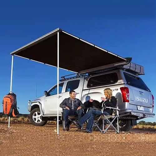 Toldo Lateral del Coche, Toldo Caravana, Tela Oxford 420D Resistente a la Intemperie UV50+ Carpa con Bolsa de Transporte for Actividades al Aire Libre(2 * 3 * 2.2M/78.7 * 118.1 * 86.6IN)