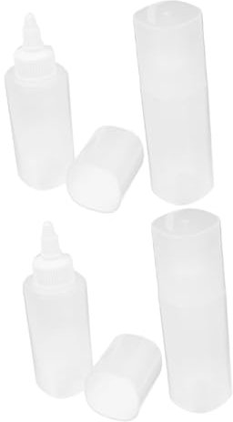 ABOOFAN 4 Stück Tragbare Quetschflasche Ketchup-Flaschen quetschen Gewürz-Quetschflaschen Outdoor-Saucenflasche Ölflasche für unterwegs kleine Squeeze-Flasche Wiederverwendbar