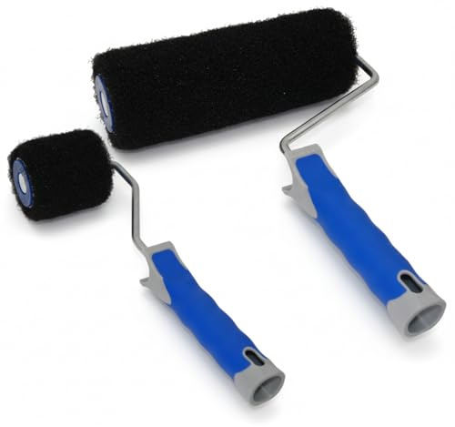 DEWEPRO Beschichtungsroller Set in den Breiten 230mm und 80mm für Spachtelmasse - Rollspachtel - Spezial-Roller für pastöse Spachtelmassen
