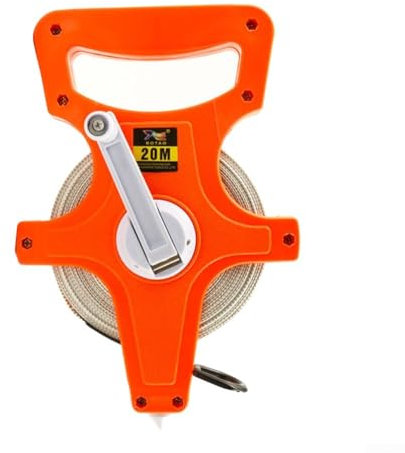 Mètre ruban en fibre de verre de 20 m et 30 m avec échelles métriques et impériales faciles à lire pour diverses applications (20 m)