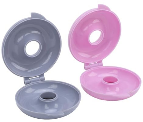 Fdit ABS-Donut-Kuchenform, Sicheres und Einfaches Entfernen, Ideal für Donuts, Bagels und Mehr, Glänzend und Leicht zu Reinigen, 2 Stück Donut-Backform für DIY-Küchenwerkzeug