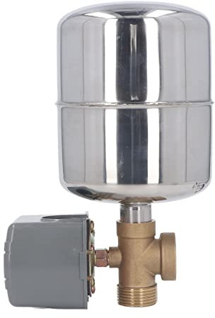 ANKROYU Wasserpumpen-Druckkontrollschalter, Edelstahl-Drucktank, Kupfer-Rückschlagventil-Kit, Ersatzteile für selbstansaugende Pumpen
