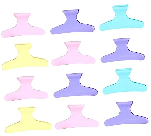 FOYTOKI 24pièces Pince à Cheveux Non-stylisation Pour Salon Accessoire Pratique Pour Coiffeurs Et Stylistes Couleurs Aléatoires