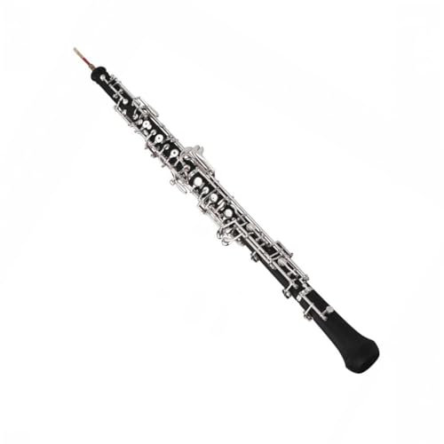 HDYNUZ Oboe Profesional en C, semiautomático, niquelado, con Teclas, Instrumento de Viento de Madera para Principiantes, Nivel de Rendimiento