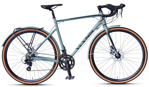 WYNN Gravelbike 28 Zoll GRL1.1 grün Rahmenhöhe 58 cm Damen Herren 14 Gänge Gepäckträger Schutzbleche
