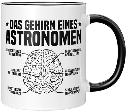 CupHaven® Astronomie Tasse Das Gehirn eines Astronomen Astronomin Hobby-Astronom Sternkunde Kaffeetasse Kaffeebecher Becher Geschenk Geschenkidee