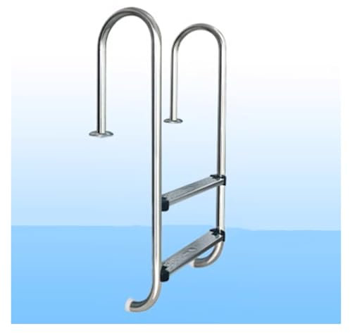 Escalera For Piscina, Escalón De Acero Inoxidable De 2 O 3 Escalones For Piscina Enterrada, Escalera Inclinada For Piscina Elevada, Fácil De Usar.(2Step)