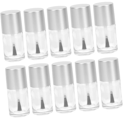 PACKOVE Nail Polish Bottles and Compact Design 10pcs 15ml Glass Containers with Seamless Bottle Lid Creative Elegant High-end Refillable for Occasion