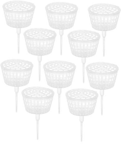 Abaodam 10 Pezzi scatola del fertilizzante cestini crescente orchidea vivaio piantare cestino per fertilizzante in plastica contenitore per fertilizzanti in plastica pp Trasparente