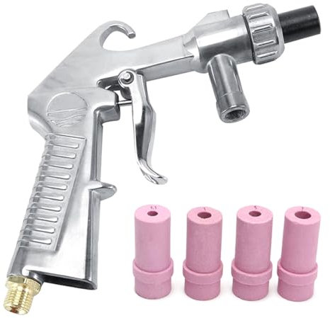 Pistole per sabbiatura con 4 ugelli in ceramica sabbiatura sabbiatrice pistole kit sabbiatura armadio per sabbiatura