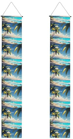 Palme über blauem Meer, Ozean-Druck, praktische Aufbewahrung, Pflege, Banner, Hintergrund, speziell für Feiern