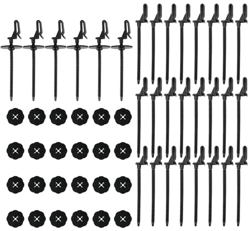 TIHOOK 30Pcs Solar Panel Guard Clips, 35 mm Nylon Wire Fence Fasteners, Animal Guard Fastener Mesh Clips for Solar Panel Bird Wire Pigeon Fence, Stop Pigeon and Bird Access