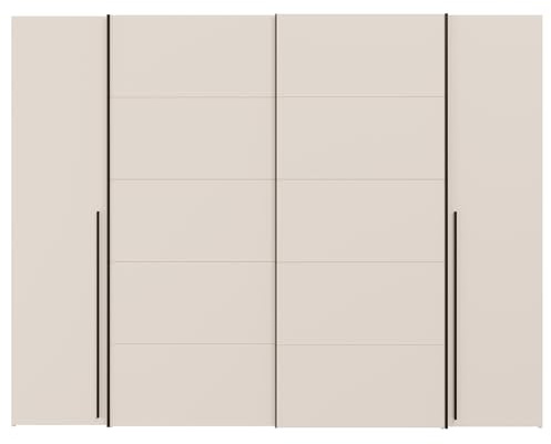 AVANTI TRENDSTORE Fahda - Armadio con ante battenti e scorrevoli, all'interno con appendiabiti e ripiani, disponibile in diversi colori. DimensioniLAP 270,3x210x61,2 cm (bianco)