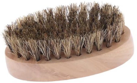 rongweiwang Bartbürste mit Kamm für die sanfte und gründliche Rasur von Schnurrbart und Bart. Geeignet für alle Barttypen. Hervorragendes Geschenk für Männer zum Geburtstag. Runder Holzgriff.
