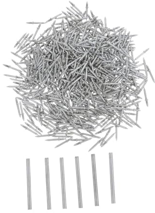 Kisangel Lot de 600 Clous Invisibles à Double Tête pour Plinthes, Clous à Filetage sans Couture, Kit avec 6 Manchons, Fixation Solide Perçage pour Pose de Plinthes, Escaliers et