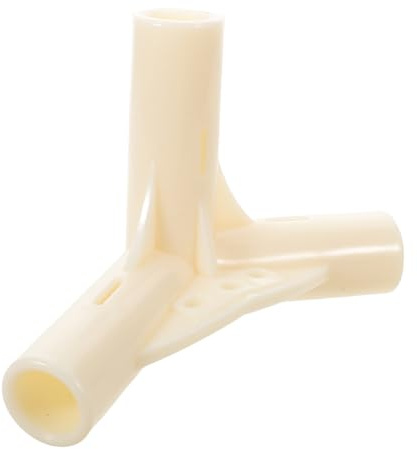 POPETPOP Zeltstangen Verbindungsstück Kunststoff Weiß Wetterfester Dreiwegeverbinder für Überdachungen Baldachine und Gewächshäuser Leichter Ersatzteil Adapter für Outdoor und Garten