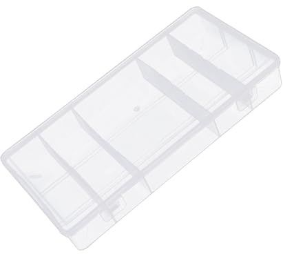 Caja transparente compacta de 5 rejillas para herramientas de extensión de pestañas, estuche de almacenamiento para esteticistas y uso doméstico, contenedor acrílico para pestañas