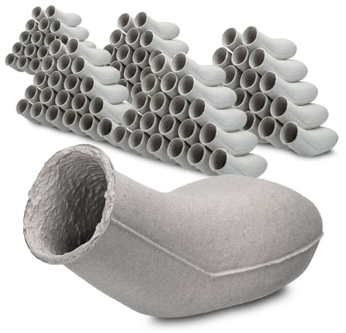 MediRange Pulp Disposable Urine Bottles Male Pack of 100, 800ml - Made from 100% Cellulose-Based Fibres Urinal Bottles for Men, UK Made Pee Container - Eco Friendly, Fully Maceratable Male Urinal