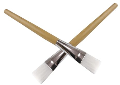 GAROZATION Pennelli per Maschere Viso 2 Pezzi Manico in Legno, Applicazione Uniforme e Lisciatura Maschere per Trattamenti Facciali e DIY Beauty