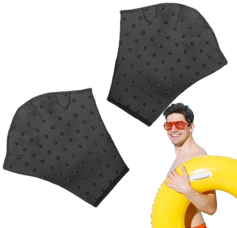 Simhandskar, vattenhandskar, strandsimhandskar, för träning, neopren-simtillbehör med armband, dykutrustning för vuxna och barn