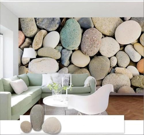 Minimalistisch Dreidimensional Bunt Kieselsteine Individuell 3D Tapete Mit Einfacher Anbringung Büro Wohnzimmer Sofa Schlafzimmer TV Hintergrund Wanddekoration-400cm×280cm