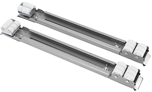 HUSHUI Heavy Duty Utdragbar Apparatrulle Universalhjul för Flyttbara Möbler Apparater 300 Kg Lastbärande Järn och Nylonbas (Silver)