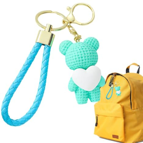 Bear Keychain, Bear Backpack Keychain 3D Ornaments Hänge Nyckelringar | Söt tecknad film för alla Kvinnor Skolväska Mini Ryggsäck Tillbehör Hänge Daglig dekoration Fest gynnar f