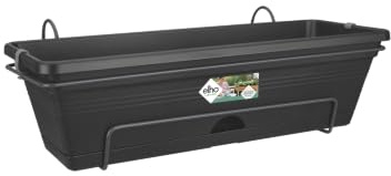 Elho Green Basics Trough Allin 1 50cm Jardinera - Living Black