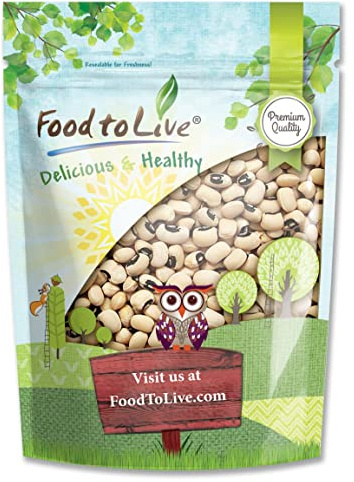Food to Live Black-Eyed Peas, 5 Pounds - Raw Dried Whole Cow Peas, Vegan, Sproutable. High in Dietary Fiber, Easy to Cook. Product of the USA