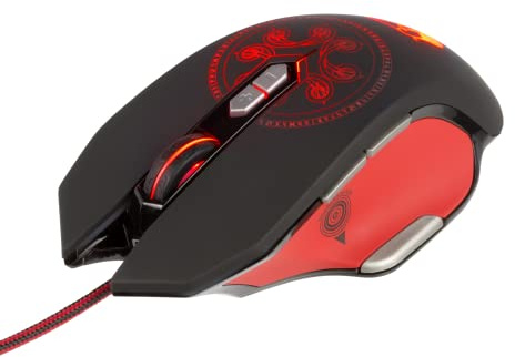 Konix Drakkar Fadenmaus Heimdall für PC - 9 Tasten - 4.000 DPI Auflösung - 1,7 m Kabel - 5-Farb-Hintergrundbeleuchtung