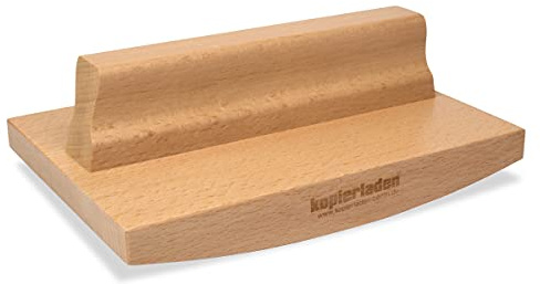 Wiegestempel 17 x 12 cm mit eigenem Texten, Logos oder Motiven personalisieren - Großer Abroll-Stempel aus Buchenholz selbst gestalten