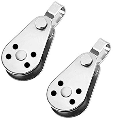 2x Edelstahl Φ 26 mm Seilrolle Umlenkrolle Bootszubehör für 2-8mm Seil, Korrosionsbeständig