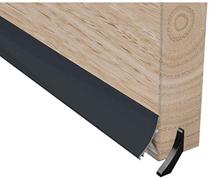 Stormguard - Barra deflectora oculta de agua de lluvia de 914 mm, tablero de goteo de puerta de UPVC, protector de madera de metal de 32 mm (gris)