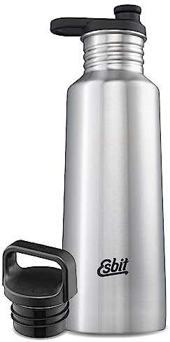 Esbit Sportflasche Pictor - Trinkflasche 750 ml in Edelstahl - mit Sport- und Loop Verschluss - aus Edelstahl