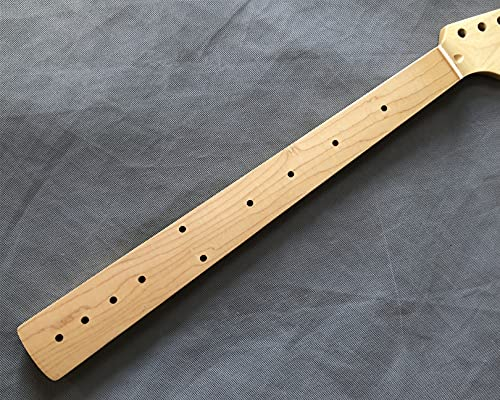 Bundloser Gitarrenhals 22 Bünde, 64,8 cm, Ahorn-Griffbrett, schwarze Punkteeinlage, glänzend